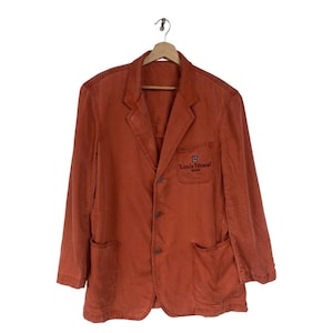 Vintage Louis Feraud Paris Mens Blazer Medium Size Embroidered Logo French Fashion Designer