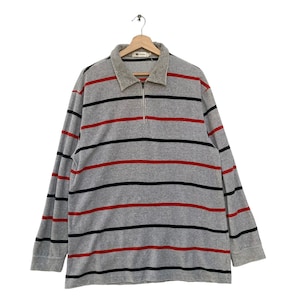 Vintage Issey Miyake Im Product Vellor Longsleeves Stripes  Polo Shirt
