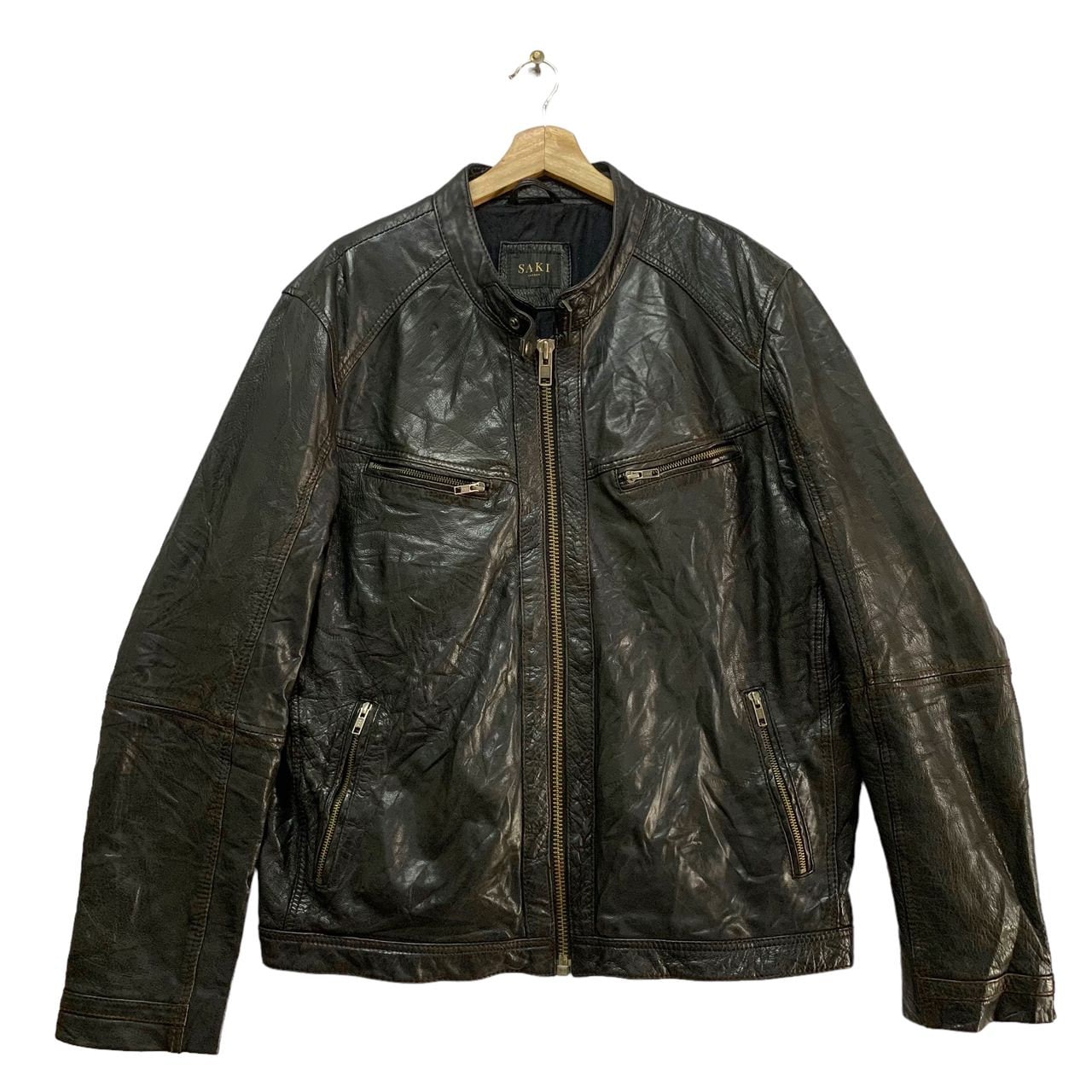 Vintage SAKI Sweden Leather Jacket Black Color - Etsy Vintage SAKI Sweden Leather Jacket Black Color - Etsy