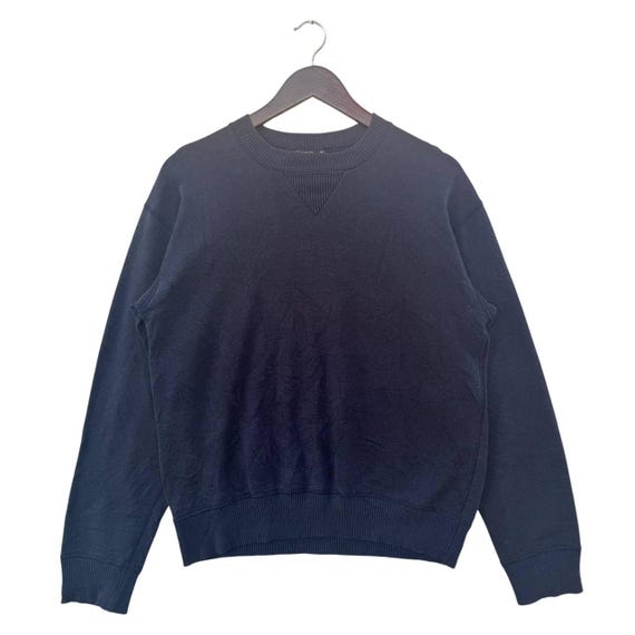 Vintage 90s Agnes B Paris Navy Blue Sweatshirt Japanese Made 
