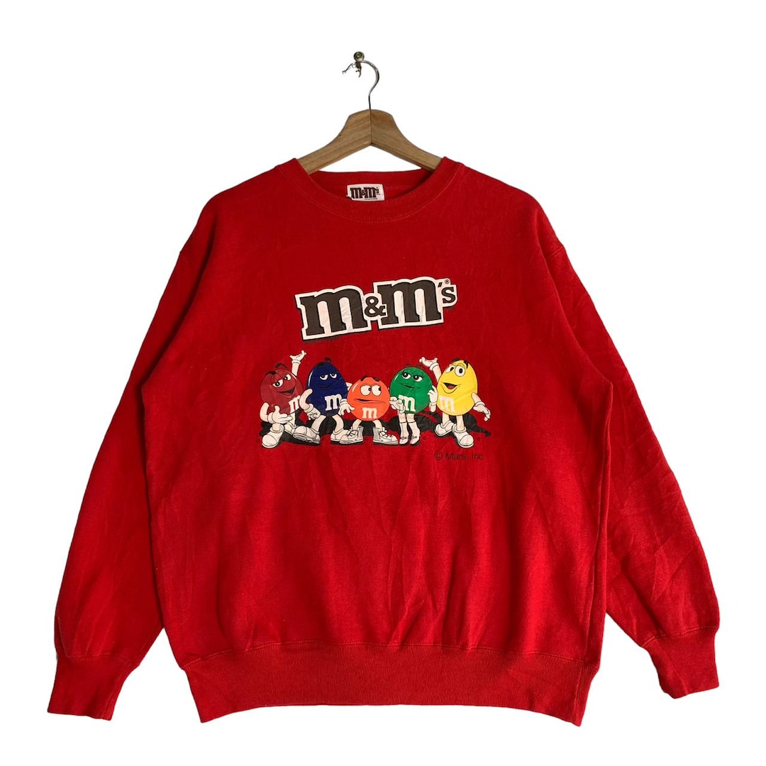 Vintage M&m's Sweatshirt,medium Size,red Color,crewneck Sweatshirt,pullover,vintage Clothing,retro Style Classic,streetwear - Etsy Vintage M&m's Sweatshirt,medium Size,red Color,crewneck Sweatshirt,pullover,vintage Clothing,retro Style Classic,streetwear - Etsy