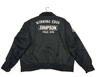 Vintage Simpson Racing Zipper Green Jacket - Etsy