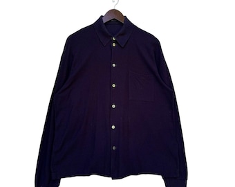 Vintage Y's for Men Classic Button Up Shirt Yohji Yamamoto Shirt Japanese Brand Long Sleeve Shirt Retro Classic Menswear