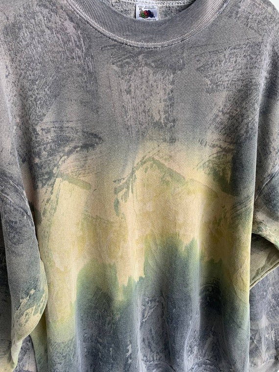 Rare Vintage Tye Dye Art Design Sweatshirt Fruit … - image 8