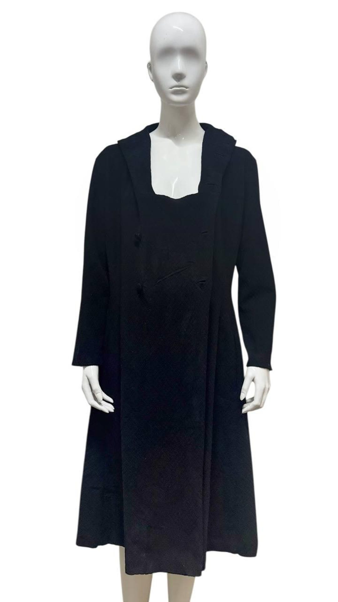 Vintage 90s Authentic Yohji Yamamoto Black Japanese Dress 1990s