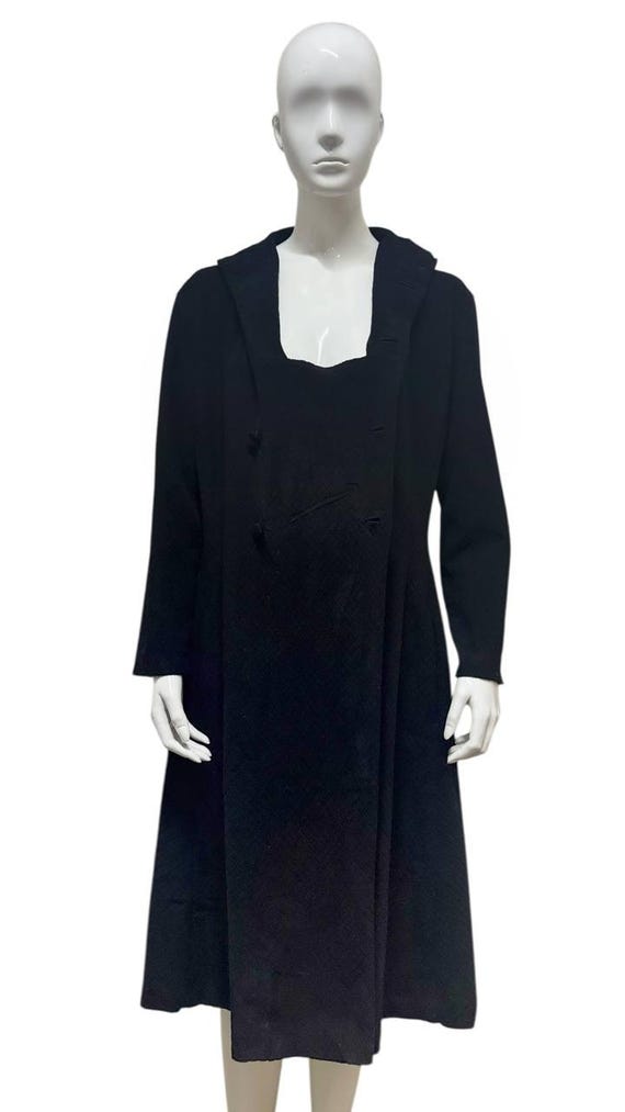 Vintage 90s Authentic Yohji Yamamoto Black Japanese Dress 1990s
