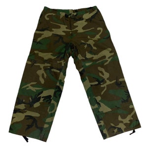 Spodnie wojskowe Goretex Woodland z lat 60. w stylu vintage w stylu amerykańskim w stylu retro w modnym stylu streetwear Cargo Pants