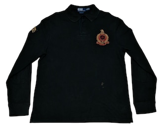 90s USA製 Polo Ralph Laurenダッフル ブラックウォッチL Polo Ralph Lauren 90s Blackwatch Team Rugby Shirt Sweater Vintage