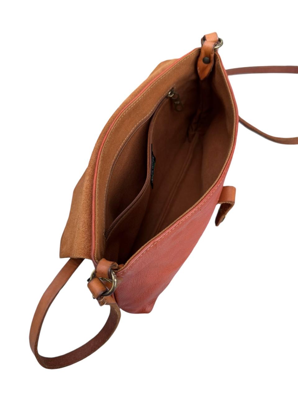 Vintage IL Bisonte Brown Designed by Wanny Di Filippo Leather Crossbody Bag With Brass Clasp,il Bisonte Handbag,made in Italy,classic - Norway