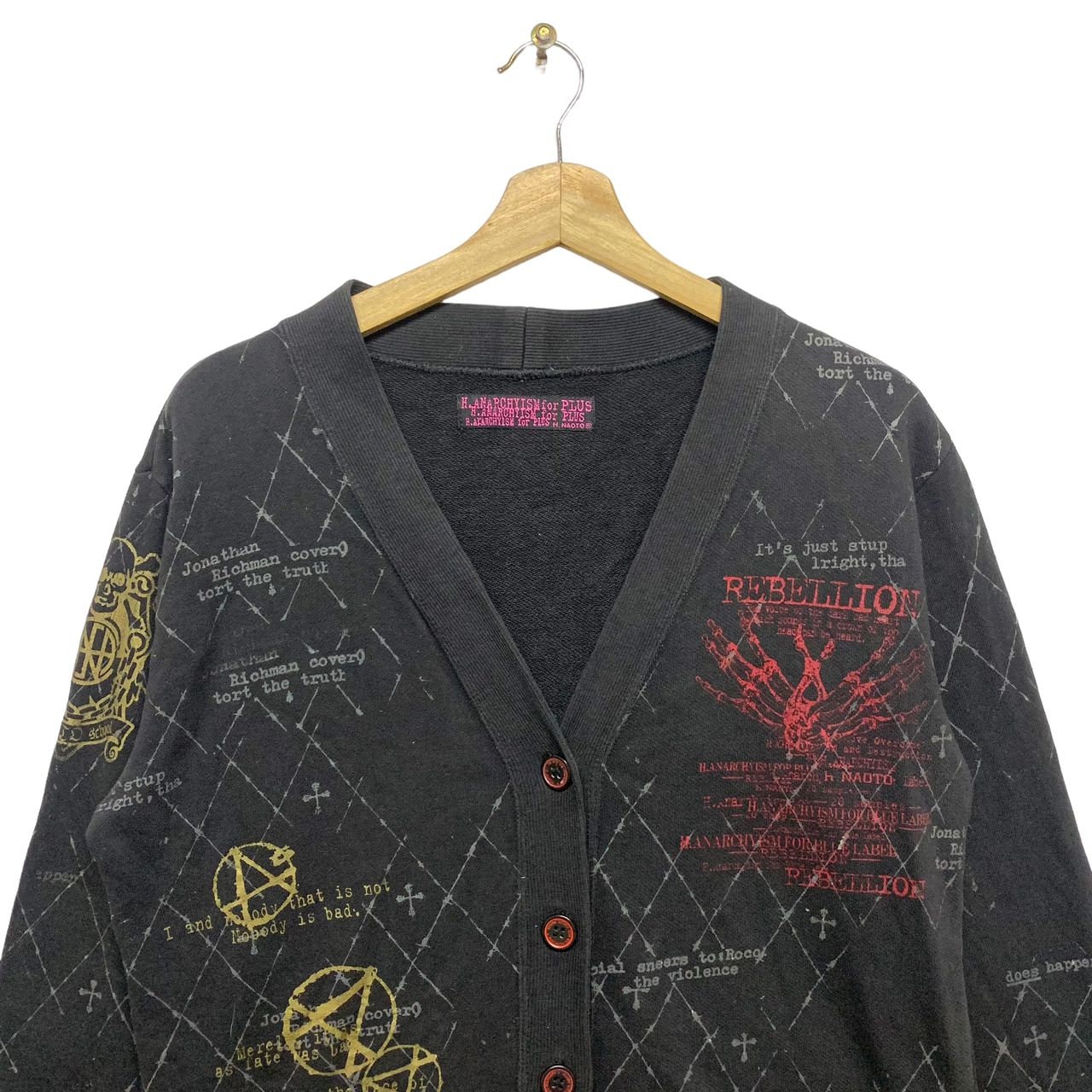 H Naoto / H Anarchy for Anarchian Japanese Brand Punk Cardigan H Naoto / H Anarchy for Anarchian Japanese Brand Punk Cardigan