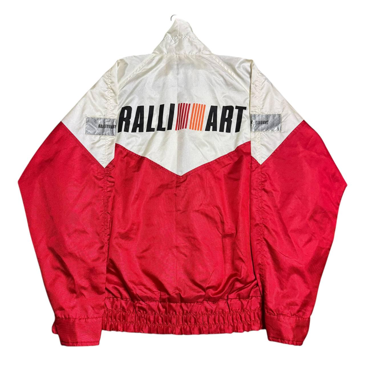 Vintage Mitsubishi Ralliart Racing Jacket,red & White Motorsport