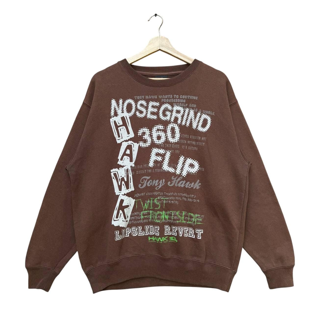 Vintage Tony Hawk Skateboarding Sweatshirt Graphic Pullover