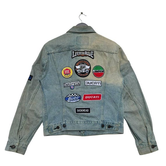 LEVI'S Capital E デニムジャケット Vintage Levis Custom Patchs Capital E Denim Trucker Jacket Made in