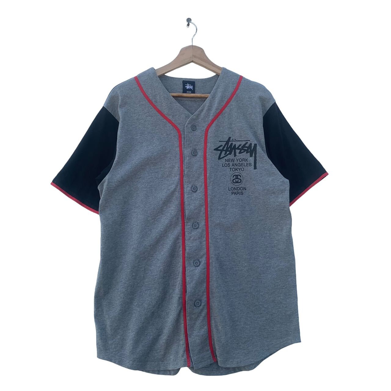 Vintage Stussy Worldwide Tour Baseball Jersey - Etsy