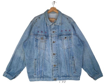 Punk Style Vintage 80s Smithy's Denim Jacket - Etsy