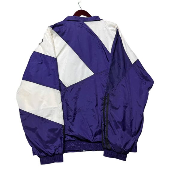 Vintage 90s Adidas Originals Purple Windbreaker Jacket With White