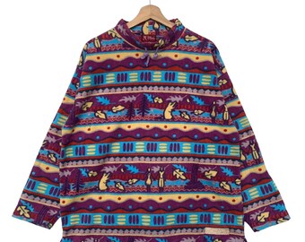 Vintage Tokyo Disneyland Fleece Sweater,Medium Size,Pullover Sweater