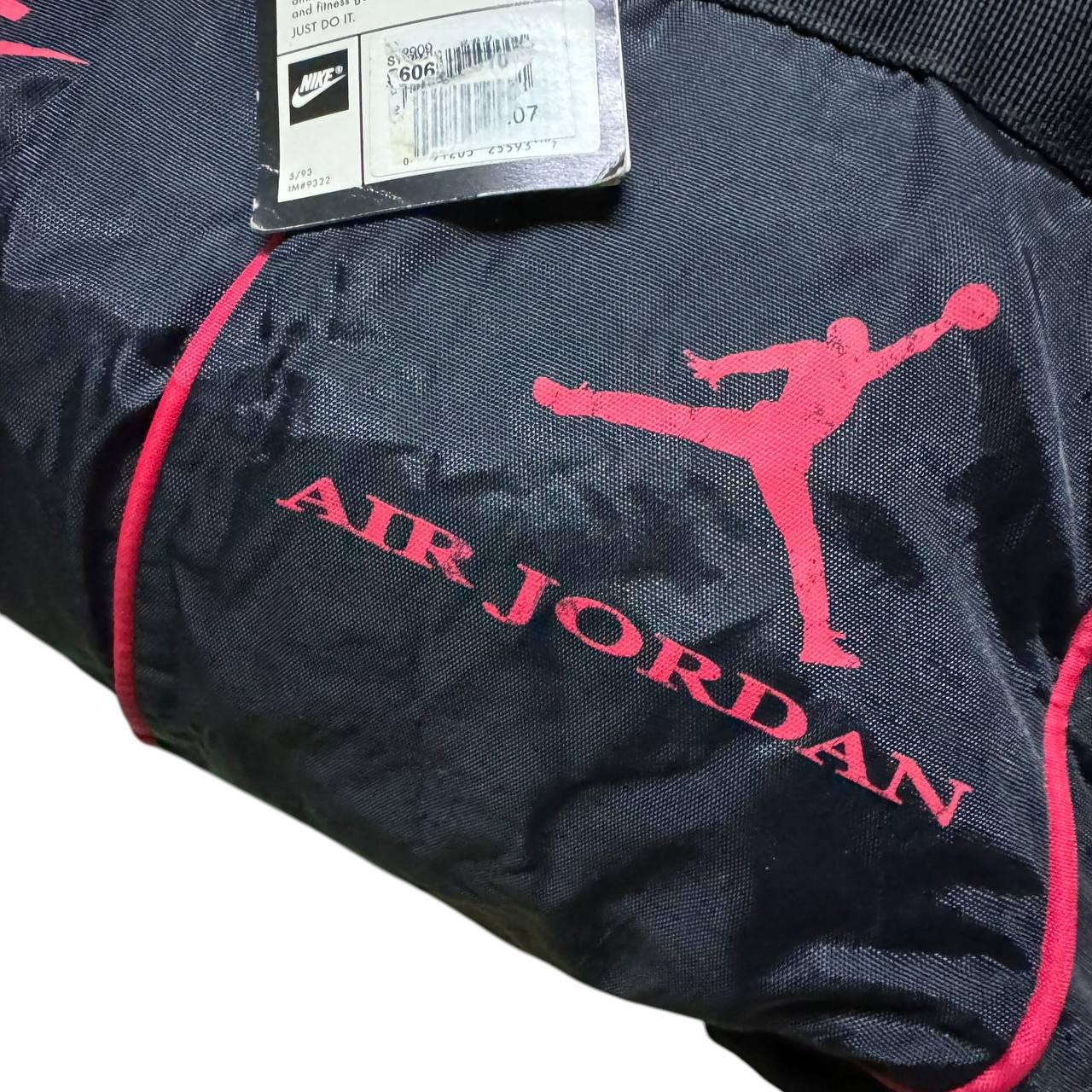 Vintage Nike Air Jordan Jumpman Black Red Duffel Bag Sports Gym
