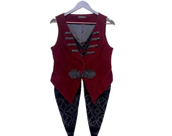 Vintage Punk Rave Velvet Steampunk Waistcoat Steampunk Aesthetic Classic Steampunk Outfit