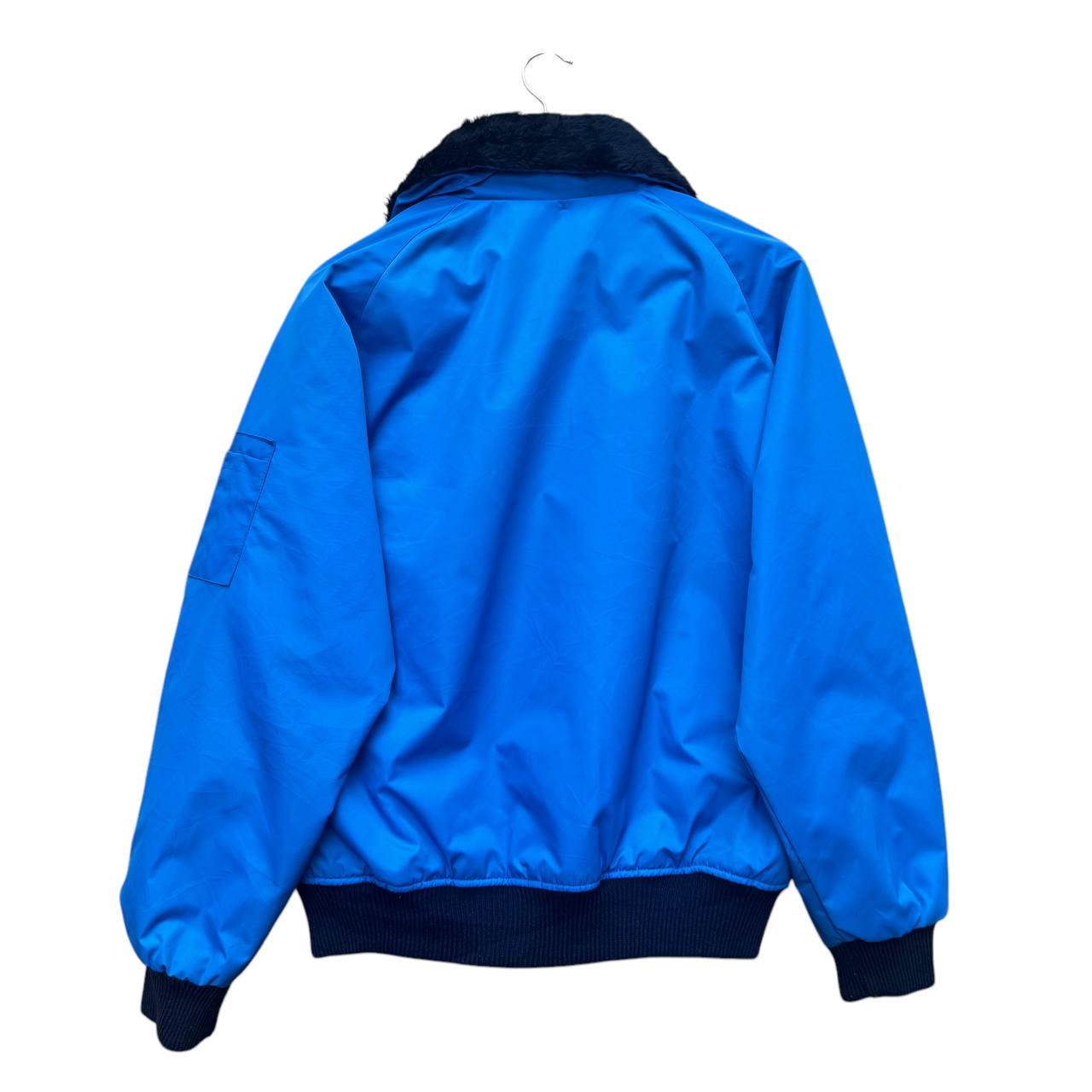 Vintage Honda Bomber Jacket,blue Nylon With Sherpa Collar - Etsy