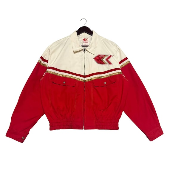 RESERVED TO MIKA!!! Vintage 90s Cabin Racing Team Jacket Red White