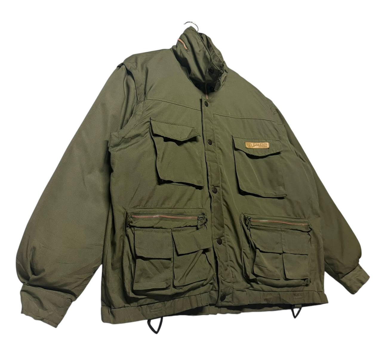 Vintage 90s Sea Lion Takashina Fishing Jacket,green Multi Pocket