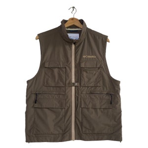 Vintage Columbia Vest Jacket Small Size Brown Color