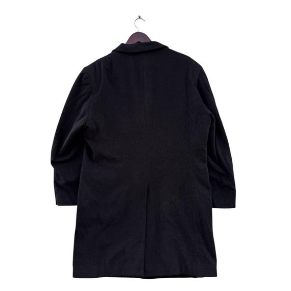 Vintage Yohji Yamamoto Durban AAR Wool Blend Black Overcoat Men