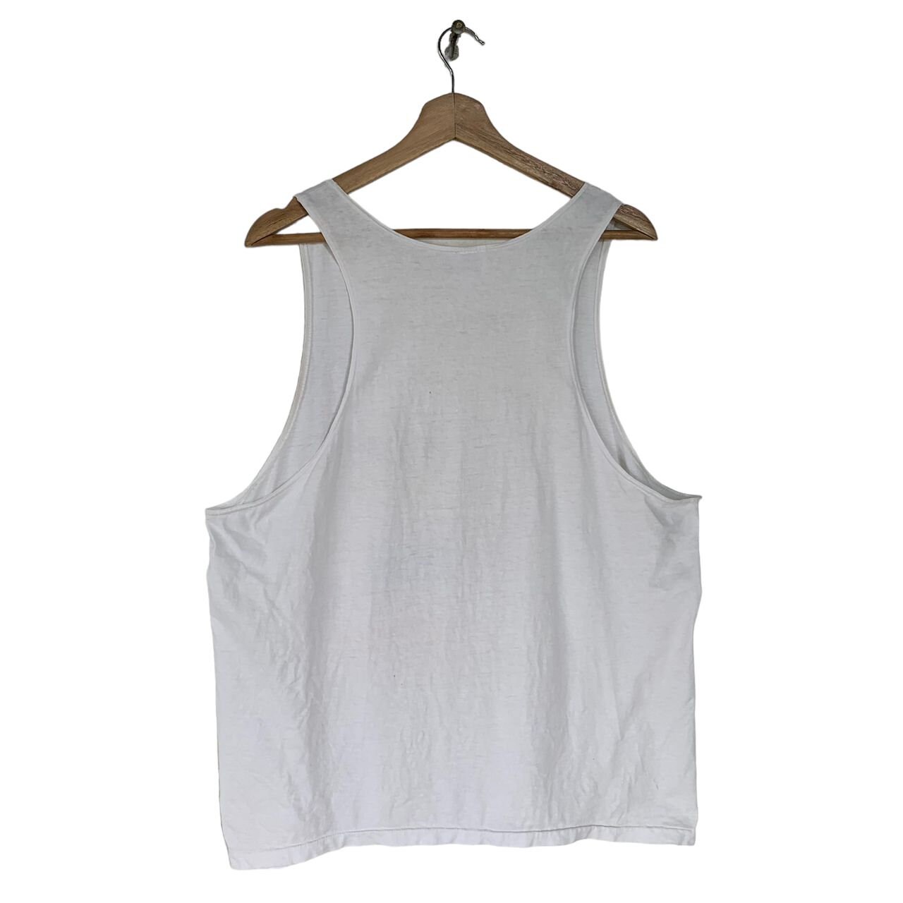 Vintage Adidas Tank Top 90s Streetwear White Cotton Men's XL