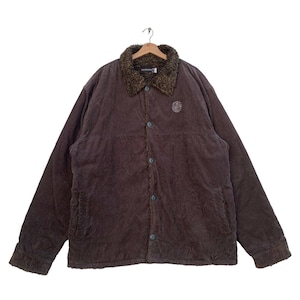 Vintage Stadt und Land T & C Surf Design Hawaii Braune Cord Sherpa Jacke