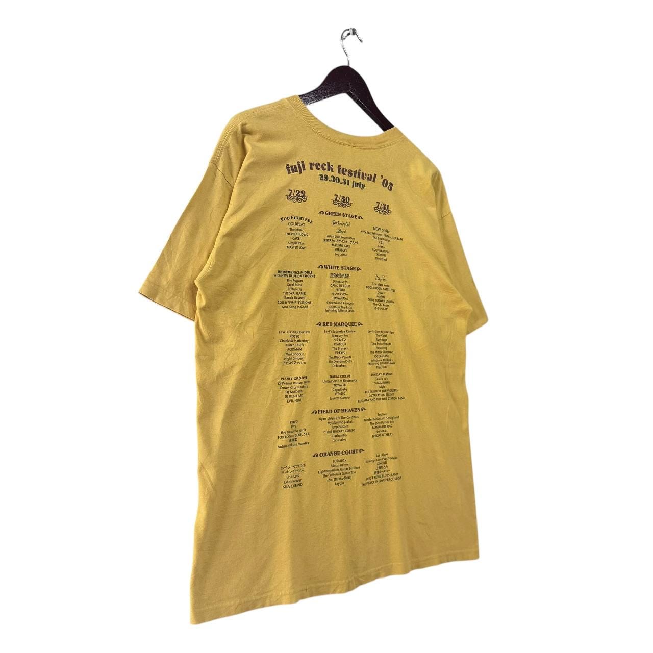 Vintage Fuji Rock Festival 2005 Peace Graphic T-shirt Music Band