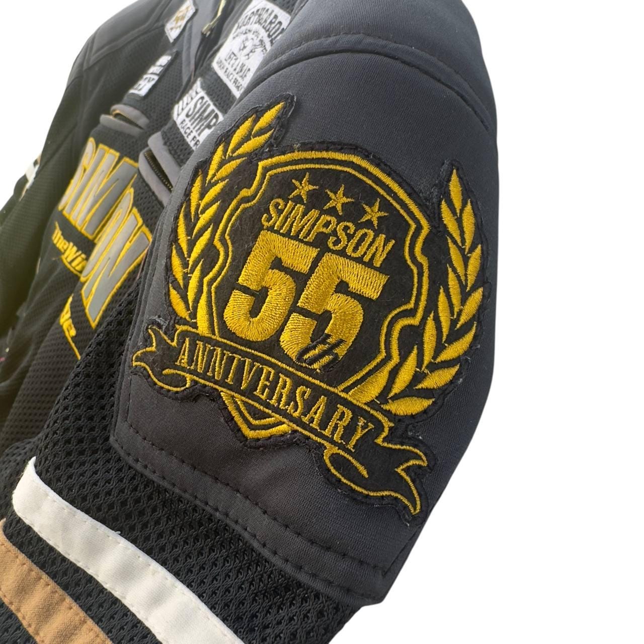 Vintage Simpson 55th Anniversary Motorcycle Racing Jacket Black