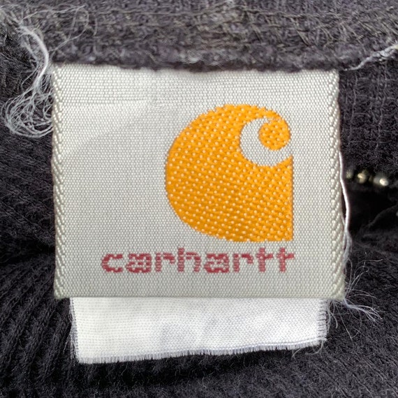 Vintage Carhartt Hooded Sweater,Small Size,Navy B… - image 8