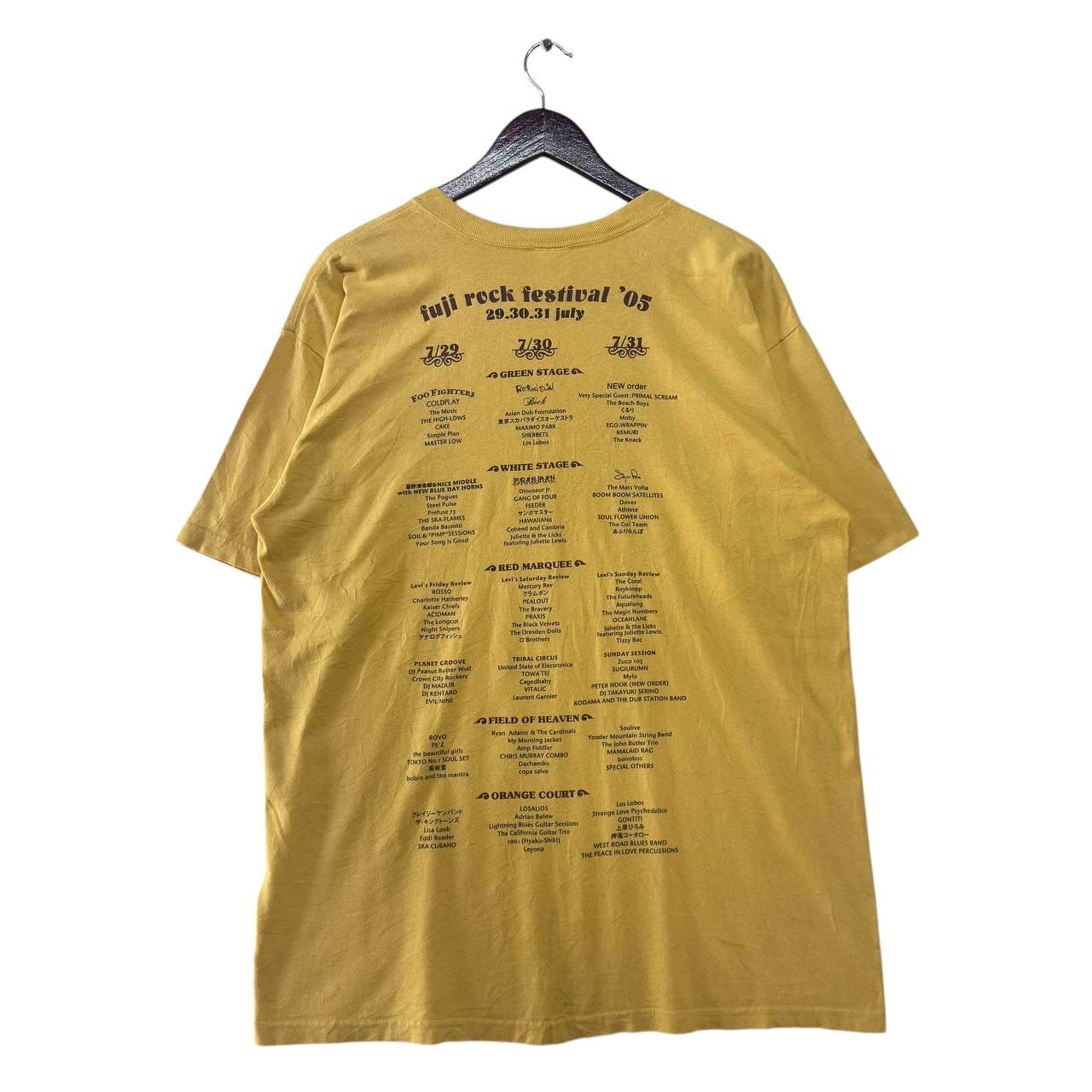 Vintage Fuji Rock Festival 2005 Peace Graphic T-shirt Music Band