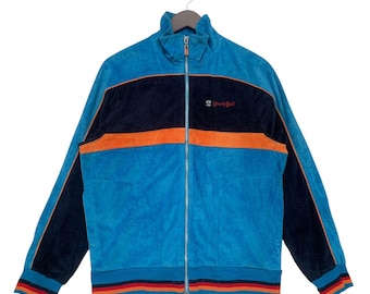 Chaqueta vintage de terciopelo Liberty Bell para hombre, talla mediana