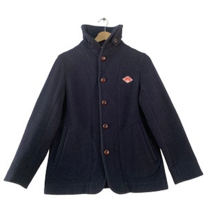 Stand collar mossa coat best sale