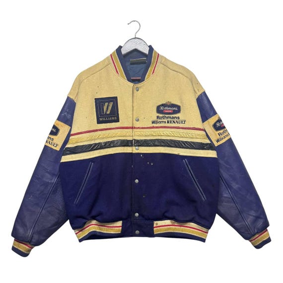 F1 Williams RENAULT ジャケット Vintage Rothmans Williams Renault Racing Varsity Wool Jacket