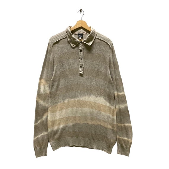 Nice D&G Dolce And Gabbana Knit Distressed Sweater - image 1