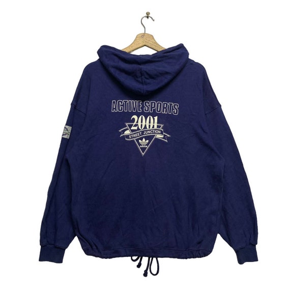 Vintage Adidas Active Sports 2001 Street Junction Sweater Hoodie medium Size blue Color full Zip Hoodies Etsy UK
