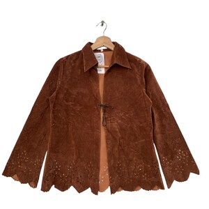 Nara Camicie Made In Italy Suede Woman Jacket,Hippie Jacket,Retro Style Outfit