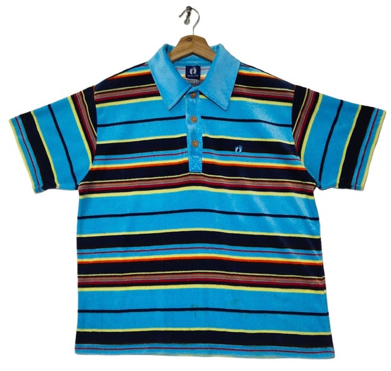 Vintage HANG TEN Hawaii Surfing Multicolor Stripe… - image 1