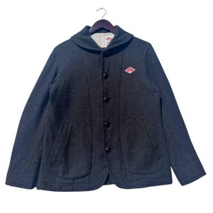 Vintage Danton French workwear jacket navy wool chore coat traditional work wear French chic designer outerwear