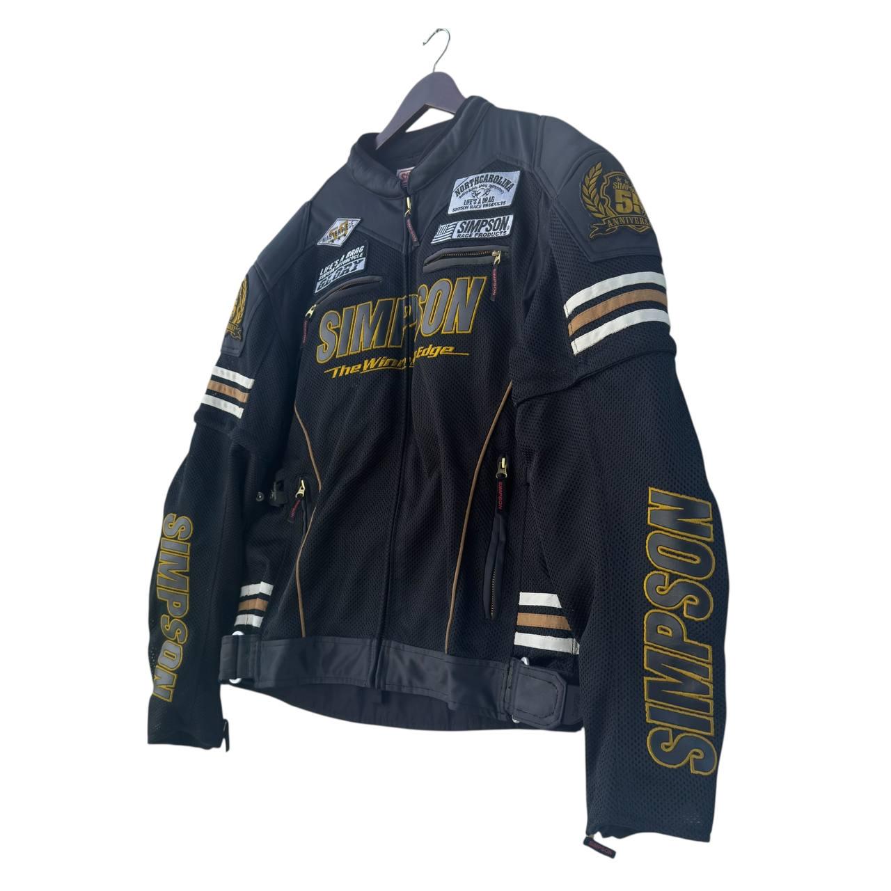 Vintage Simpson 55th Anniversary Motorcycle Racing Jacket Black