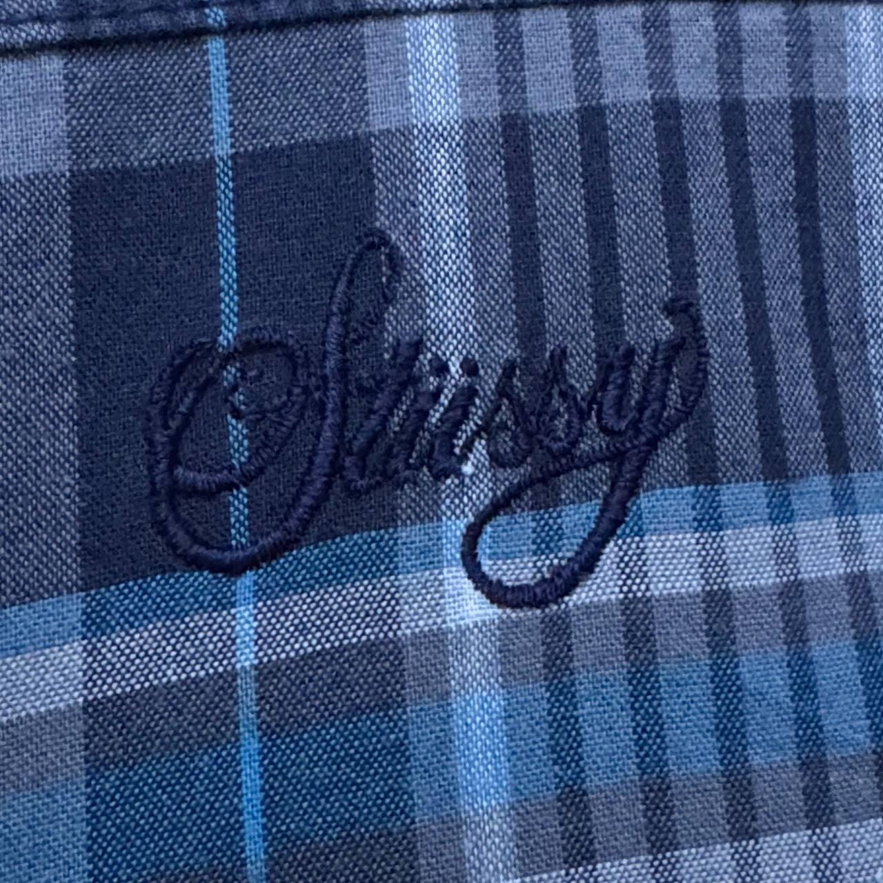 Vintage Stussy Blue Plaid Button up Lightweight Jacket,checkered