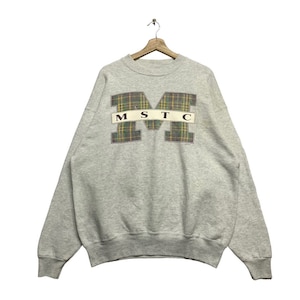 Vintage MSTC By Powertex Sweatshirt,XL Size,Gray Color,Fruit Of The Loom,Oversized Sweatshirt