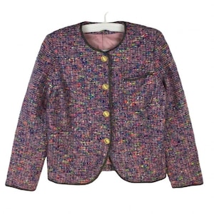 Nice Design Multicolor Tweed Jacket Women