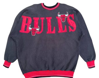 Vintage 90s/ Chicago/ Bulls/ NBA/ Basketball/ Vintage Hanes Black