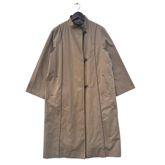 Vintage 80s Ramosport Trench Coat With Removable Fur Lining Khaki