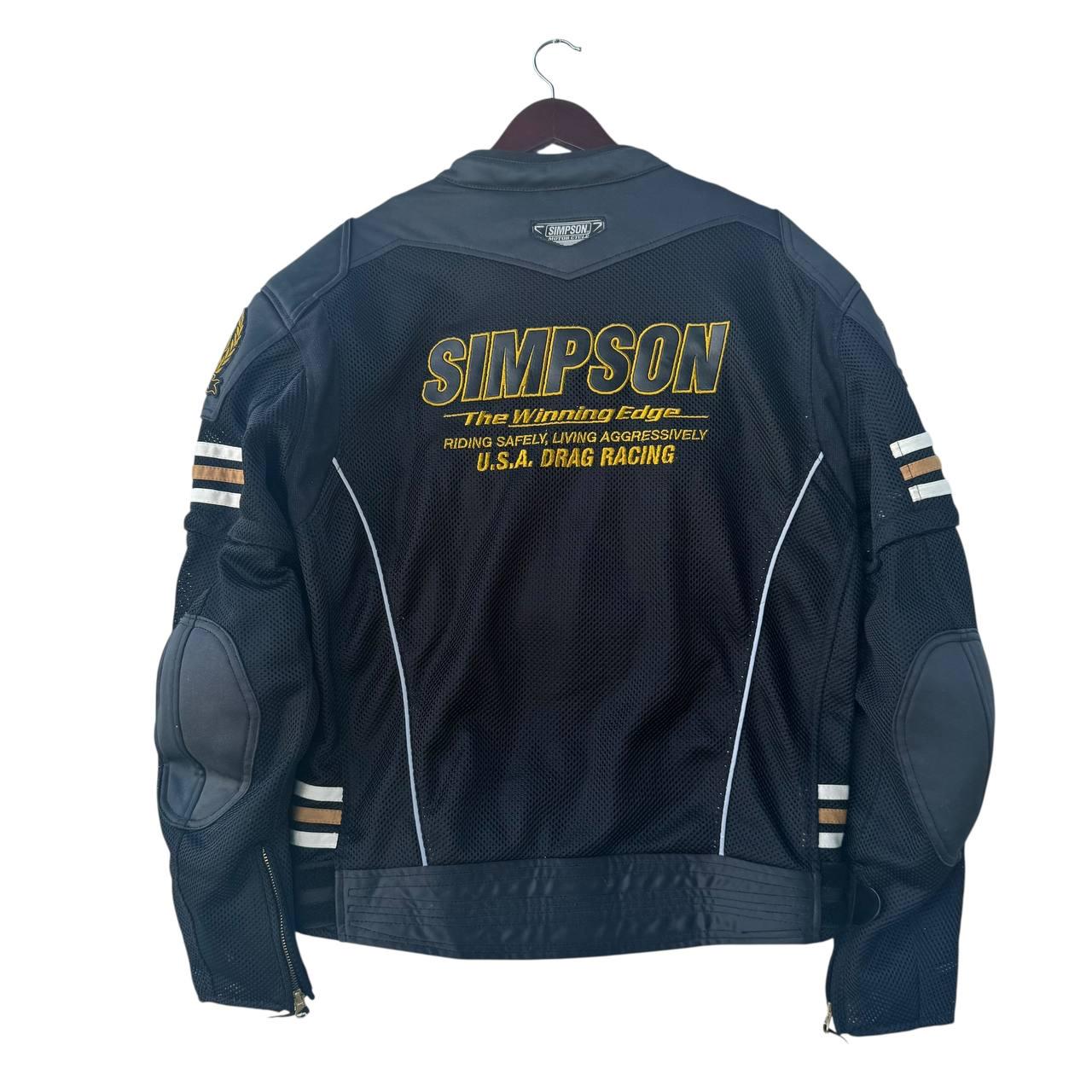 SIMSON The Winning Edge バイクジャケット Vintage Simpson 55th Anniversary Motorcycle Racing Jacket Black