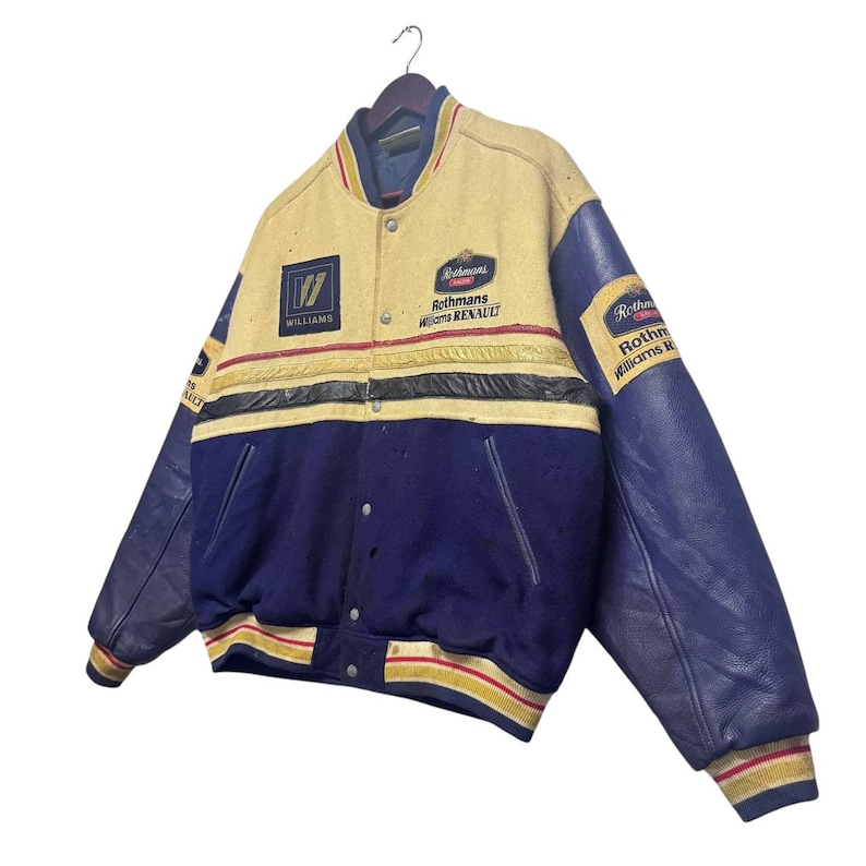 Vintage Rothmans Williams Renault Racing Varsity Wool Jacket F1 Team ...